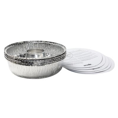 Lot de 5 Moules en aluminium avec couvercles pour four